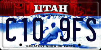 UT license plate C109FS