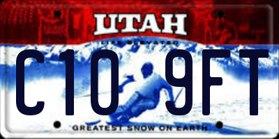 UT license plate C109FT