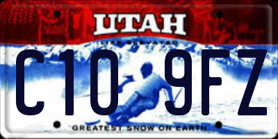 UT license plate C109FZ