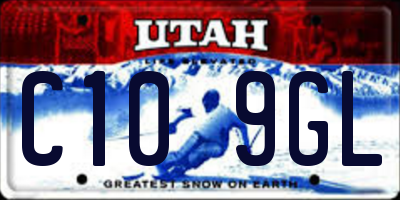 UT license plate C109GL