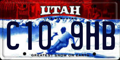 UT license plate C109HB