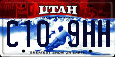 UT license plate C109HH