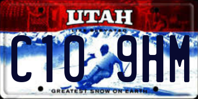 UT license plate C109HM