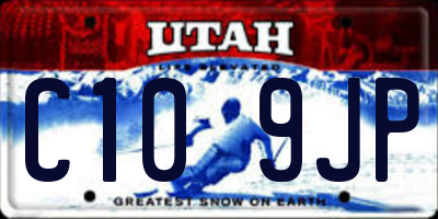 UT license plate C109JP