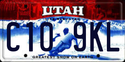 UT license plate C109KL