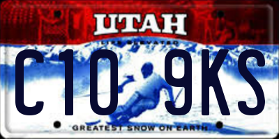 UT license plate C109KS