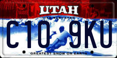 UT license plate C109KU