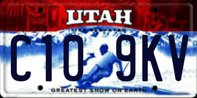 UT license plate C109KV
