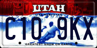 UT license plate C109KX