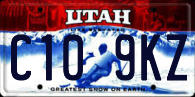 UT license plate C109KZ