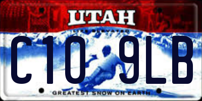 UT license plate C109LB