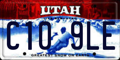 UT license plate C109LE