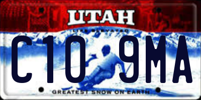 UT license plate C109MA