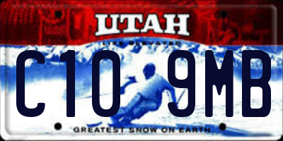 UT license plate C109MB