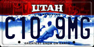 UT license plate C109MG
