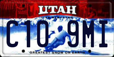 UT license plate C109MI