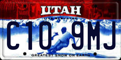 UT license plate C109MJ