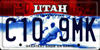 UT license plate C109MK