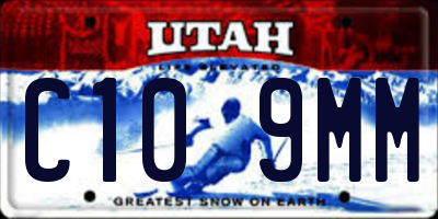 UT license plate C109MM
