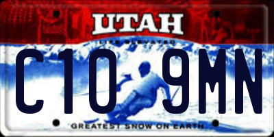 UT license plate C109MN