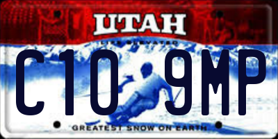 UT license plate C109MP