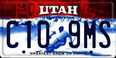 UT license plate C109MS