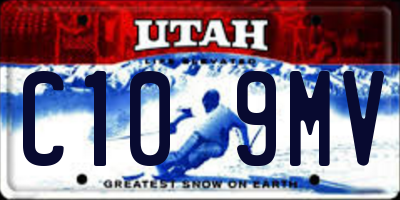 UT license plate C109MV