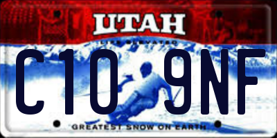 UT license plate C109NF