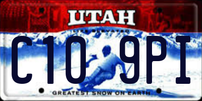 UT license plate C109PI