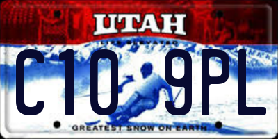 UT license plate C109PL