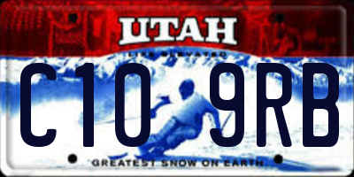 UT license plate C109RB
