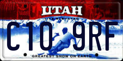 UT license plate C109RF