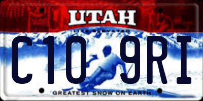 UT license plate C109RI