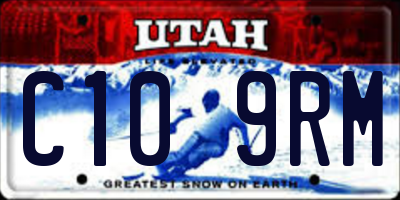 UT license plate C109RM