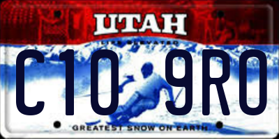 UT license plate C109RO