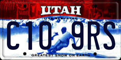 UT license plate C109RS