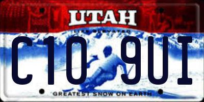 UT license plate C109UI