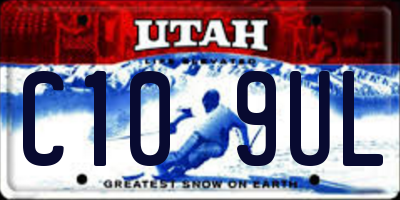 UT license plate C109UL