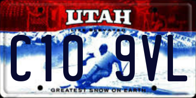 UT license plate C109VL