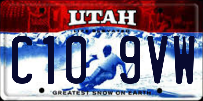 UT license plate C109VW