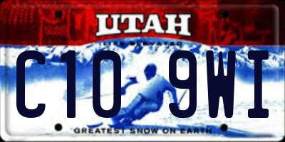 UT license plate C109WI