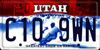 UT license plate C109WN