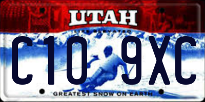 UT license plate C109XC