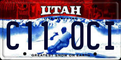 UT license plate C110CI