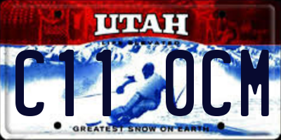 UT license plate C110CM
