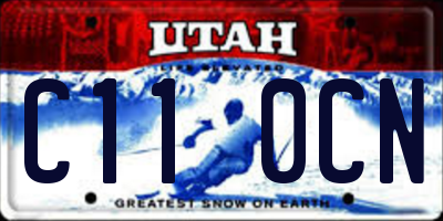 UT license plate C110CN