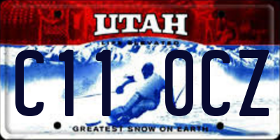 UT license plate C110CZ