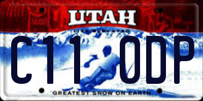 UT license plate C110DP