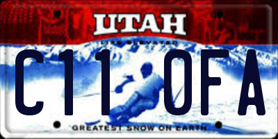 UT license plate C110FA