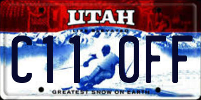UT license plate C110FF